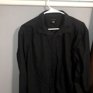 Black h&m button up shirt